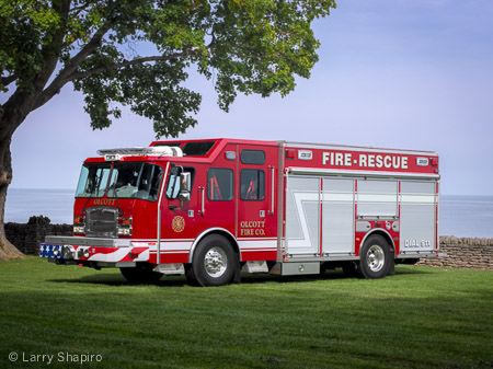 Olcott NY Fire Department apparatus E-ONE Typhoon heavy rescue Larry Shapiro photography www.shapirophotography.net